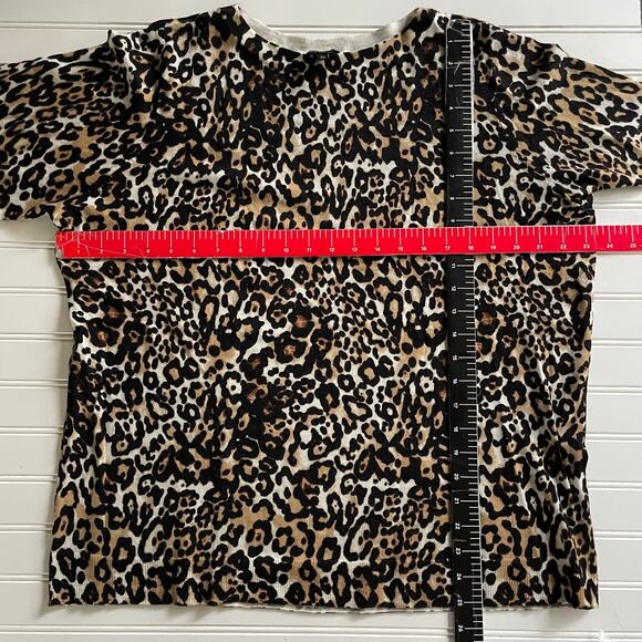 Talbots Merino Wool Animal Print Pullover Sweater size XL - Picture 8 of 9